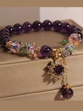 🆕New Amethyst Crystal Gemstone Bracelet